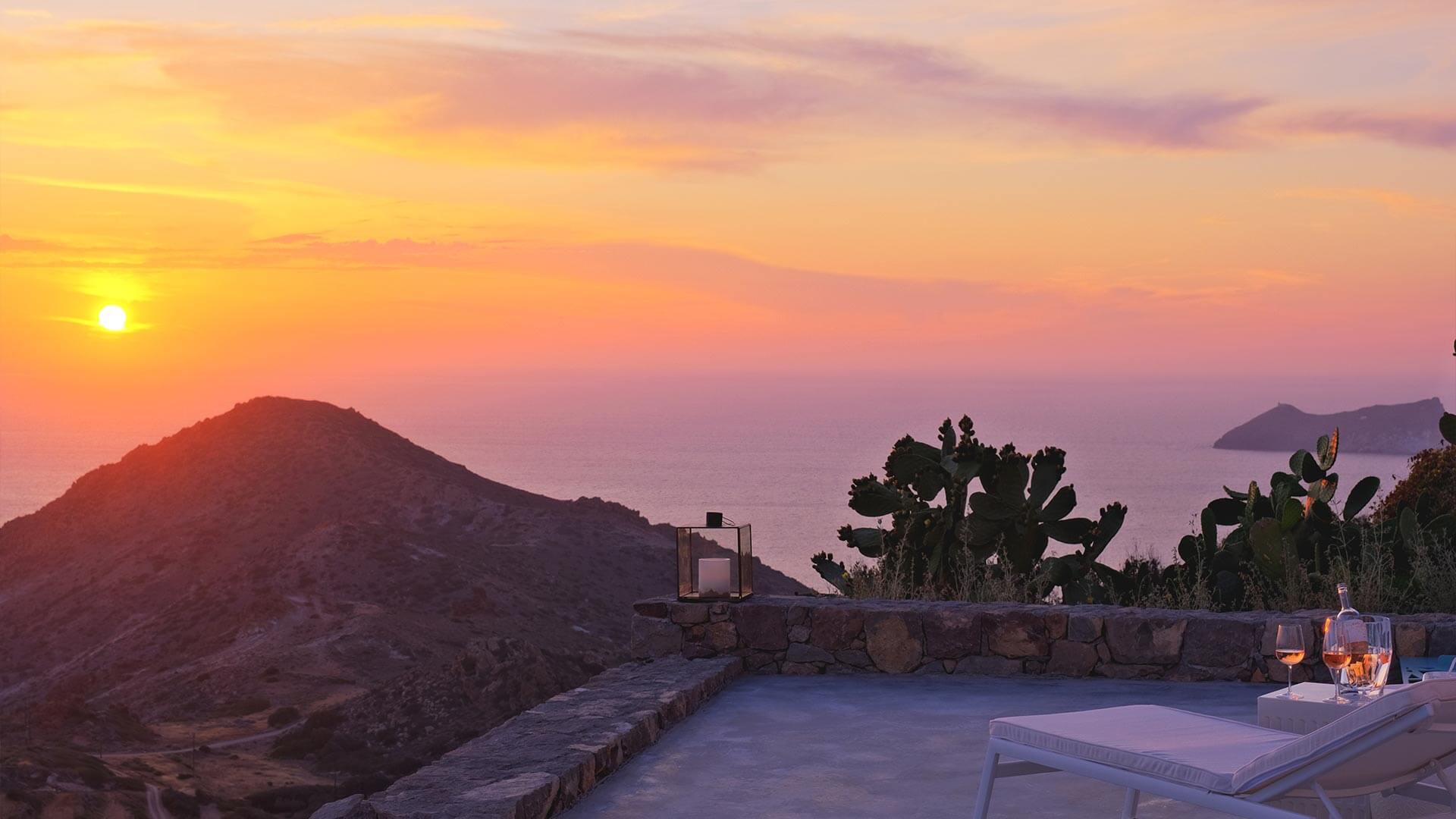 Athena Suite in Milos | Sunset view